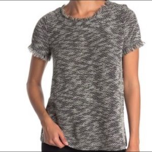 Black and white tweed top!